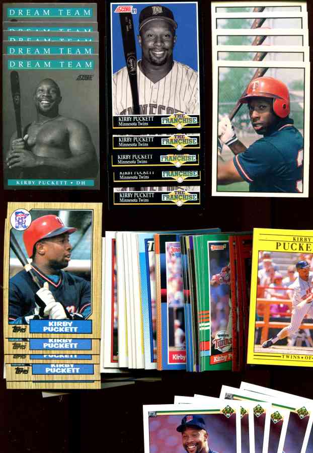 Kirby Puckett  COLLECTION - [#c] (1987-1992) Lot of (140) assorted Baseball cards value