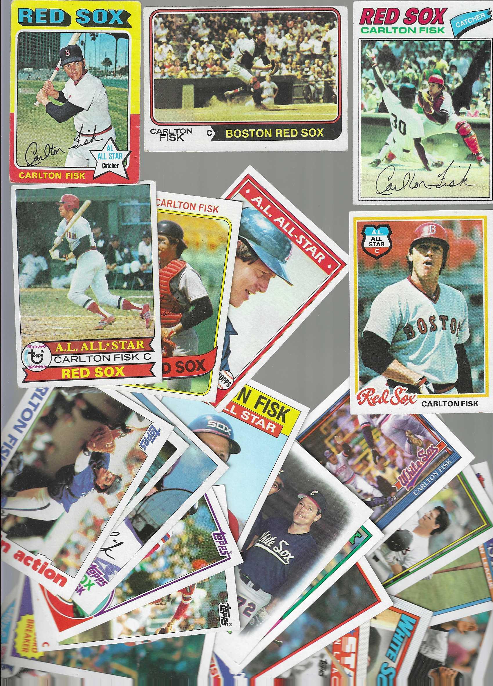 Carlton Fisk - TOPPS [#b] (1974-1993) - Lot of (25) different Baseball cards value
