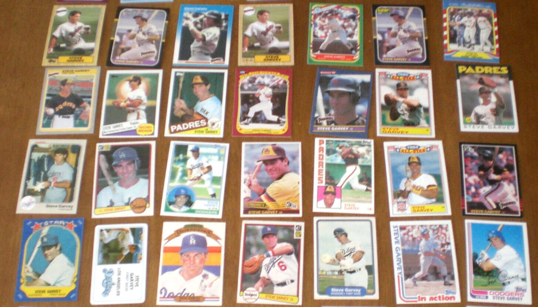 Steve Garvey -  1981-1987 *** COLLECTION *** Lot of (200+) assorted Baseball cards value
