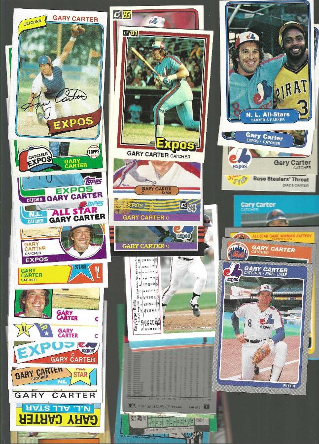 Gary Carter -  Lot of (54) different (1980-1993) (Expos/Giants/Mets) Baseball cards value