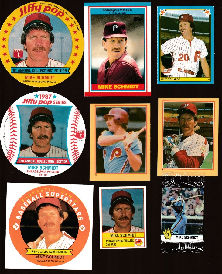 Mike Schmidt -  ODDBALL ISSUES - Lot of (9) harder to get issues [#9a] Baseball cards value