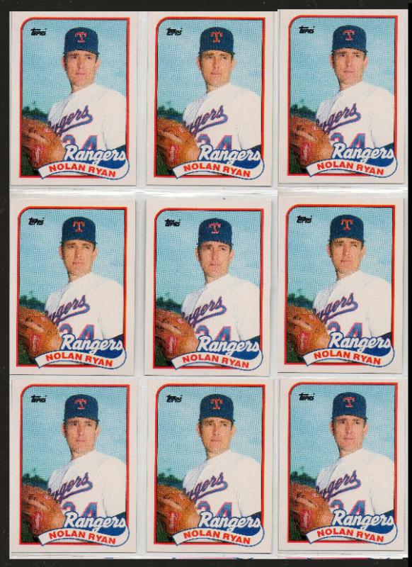 Nolan Ryan - 1989 Topps Traded #106T - Lot of (25) (Rangers) Baseball cards value