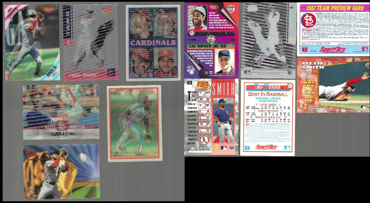 Ozzie Smith -  SPORTFLICS Collection - Lot of (6) different [1986-1996] Baseball cards value