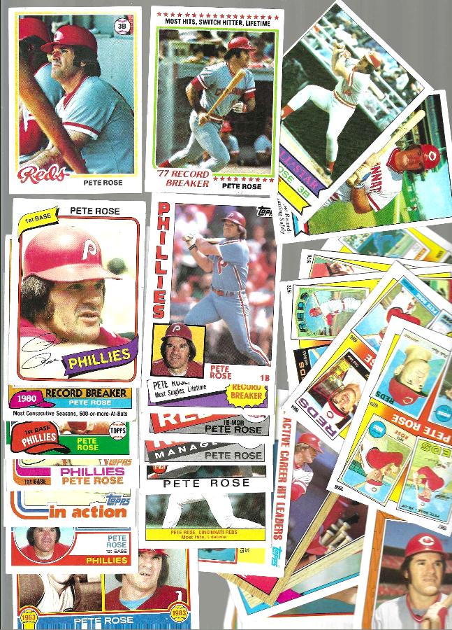 Pete Rose - TOPPS (1978-1989) - Lot of (29) different Baseball cards value