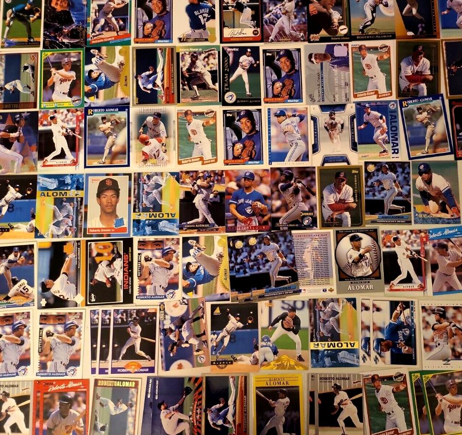 Roberto Alomar  COLLECTION - Lot of (62) different !!! (Padres/Blue Jays) Baseball cards value