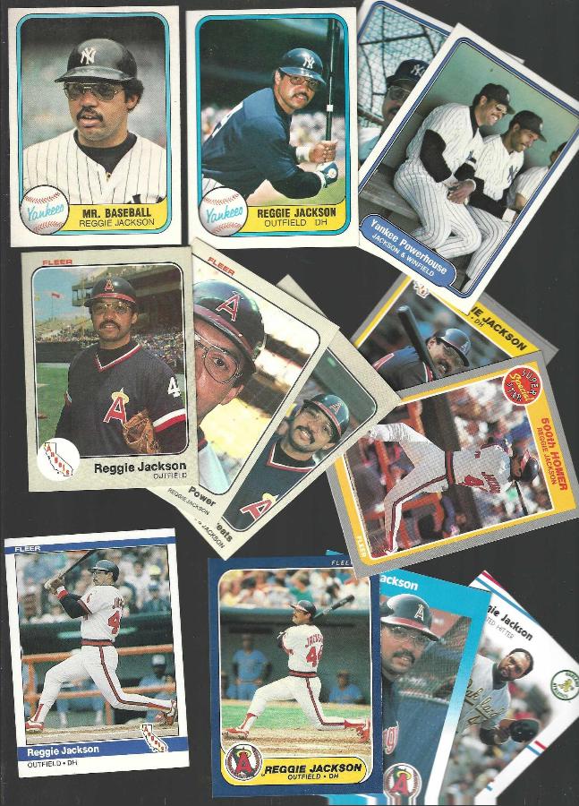 Reggie Jackson - FLEER (1981-1988) - Lot of (13) different Baseball cards value