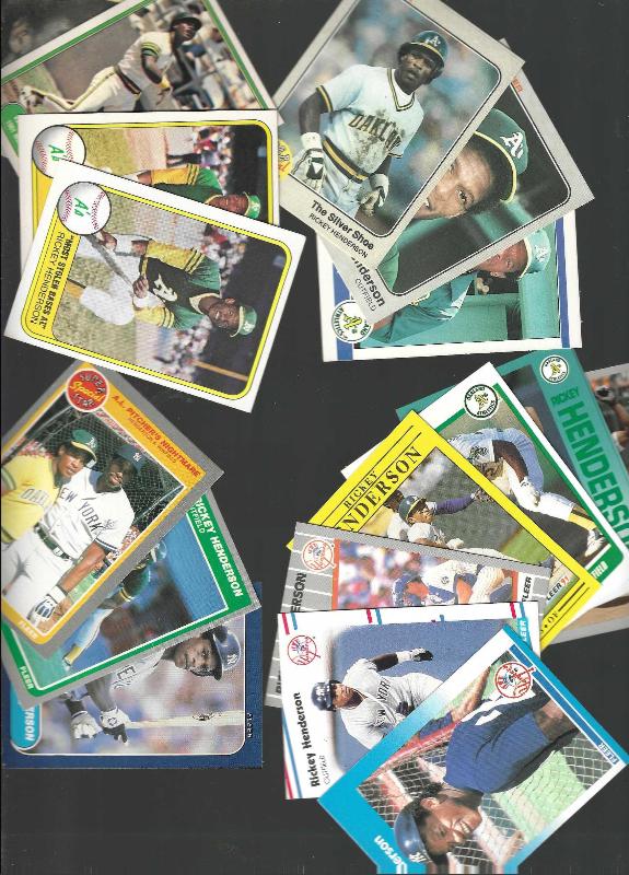 Rickey Henderson -  FLEER (1981-1993) - Lot of (18) different Baseball cards value