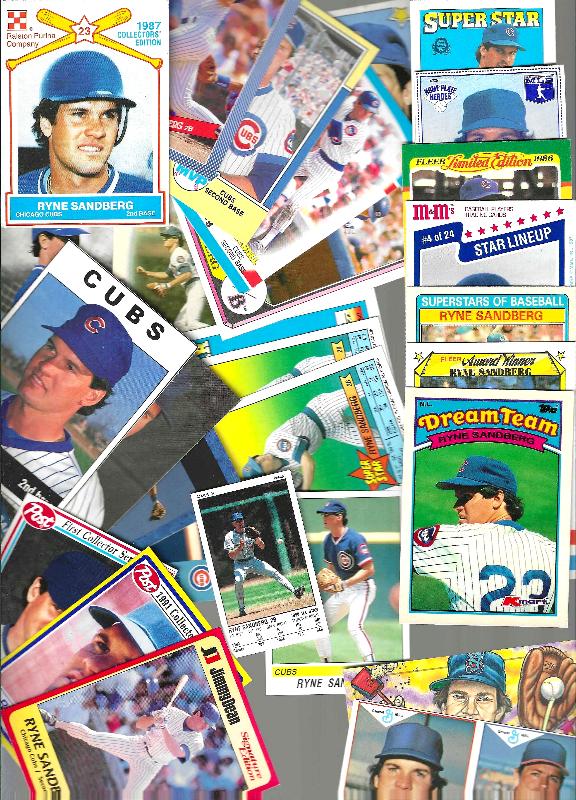 Ryne Sandberg - ODDBALL COLLECTION - Lot of (30) different 80's/90's cards Baseball cards value