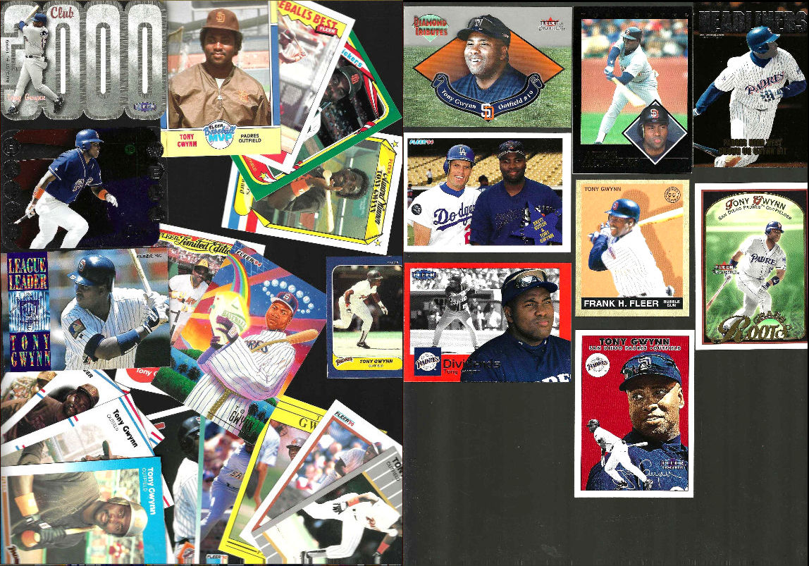 Tony Gwynn  - FLEER (1985-2002) - Lot of (27) diff. w/(10)scarcer Inserts Baseball cards value
