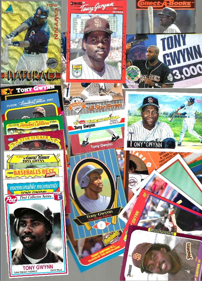 Tony Gwynn  - ODDBALL COLLECTION - (1985-2000) - Lot of (37) different Baseball cards value