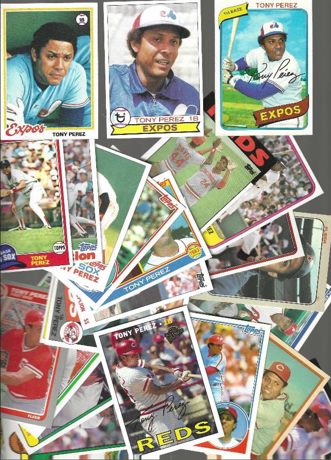 Tony Perez - Lot of (29) different - Mostly 1978-1986 (Hall-of-Famer) Baseball cards value