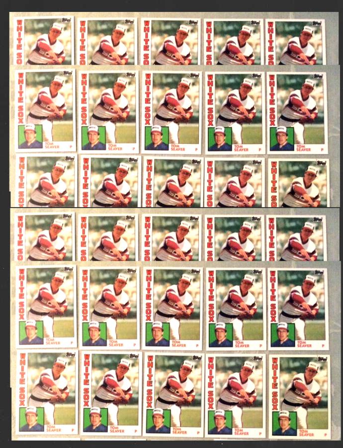 1984 Topps Traded #108 TOM SEAVER - Lot of (50) (White Sox) Baseball cards value
