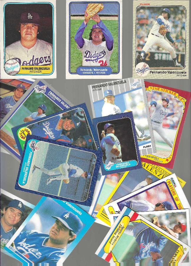 Fernando Valenzuela *** COLLECTION *** 80's & '90s - Lot of (75) different Baseball cards value