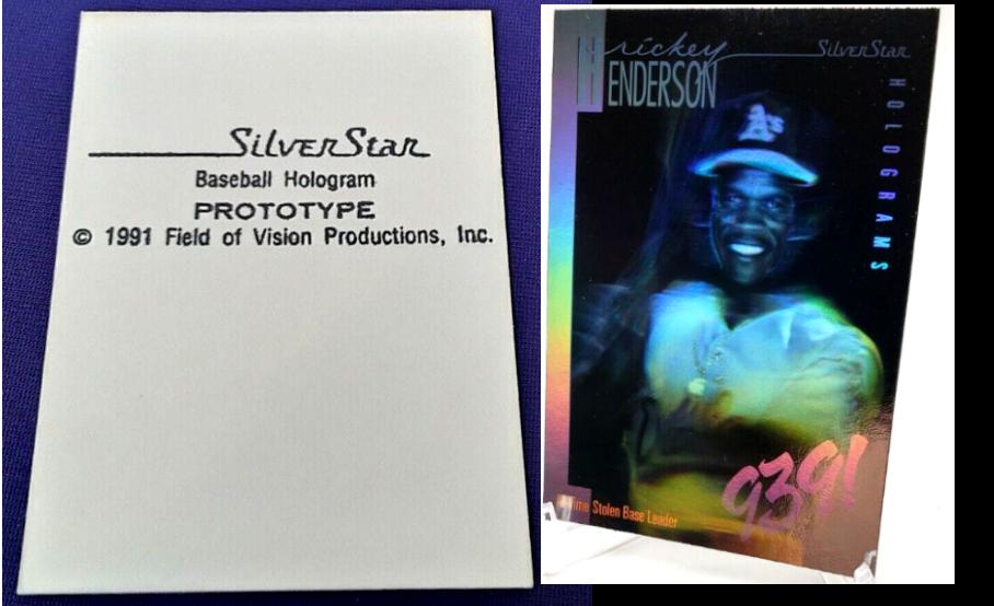 Rickey Henderson - 1991 SilverStar Holographic card PROMO/PROTOTYPE !!! Baseball cards value