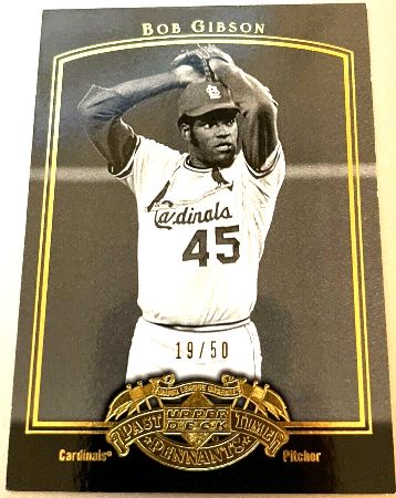  Bob Gibson - 2005 Upper Deck Past Time Pennants #7 GOLD [#/50] Baseball cards value