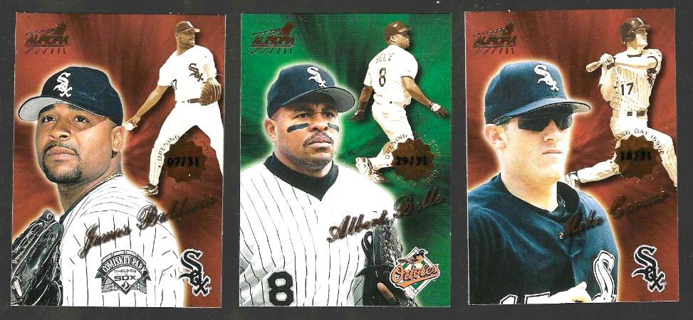 1999 Aurora # 21 Albert Belle OPENING DAY ISSUE [#/31] (White Sox) Baseball cards value