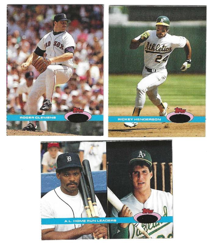 1991 Stadium Club JOSE CANSECO/CECIL FIELDER -OVERSIZED PROOF-No foil&gloss Baseball cards value