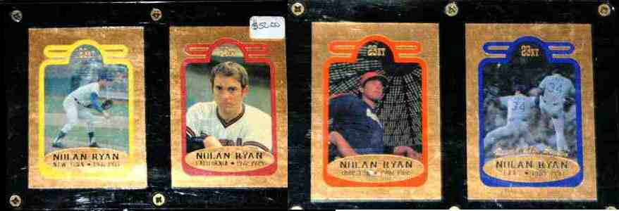 Nolan Ryan - 1993 Bleachers 23 KARAT GOLD 4-card SET !!! Baseball cards value