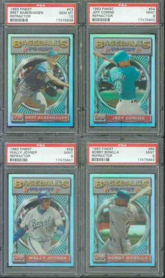 1993 Finest REFRACTOR #.53 Bret Saberhagen Baseball cards value