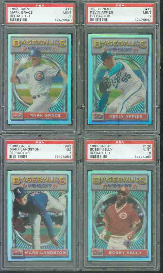 1993 Finest REFRACTOR # 73 Mark Grace (Cubs) Baseball cards value