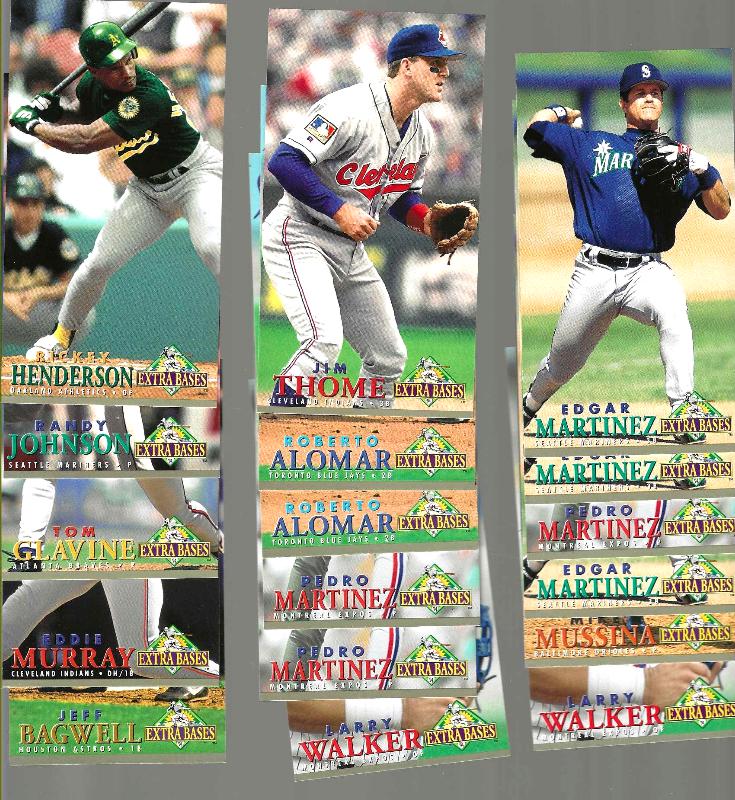 1994 Fleer EXTRA BASES -Starter Set/HUGE Lot of (325)-w/(17) HALL-of-FAMERS Baseball cards value