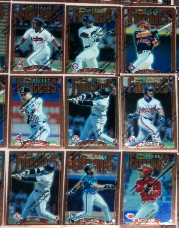 1996 Finest - CORNER THE MARKET -Lot (374) asst. w/(13) Hall-of-Famers Baseball cards value