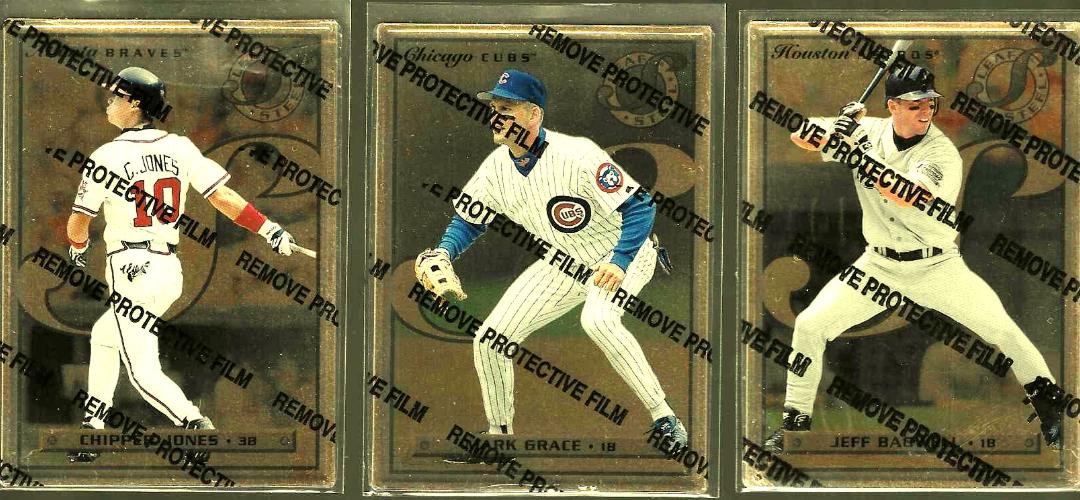 1996 Leaf Preferred STEEL #33 Chipper Jones GOLD (Braves) Baseball cards value