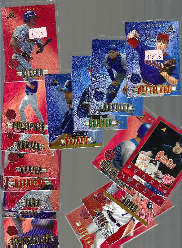 1997 Pinnacle ARTIST PROOFS - Lot of (17) different !!! Baseball cards value