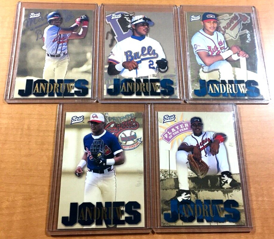 Andruw Jones - 1996 Best PLAYER of the YEAR - Complete Set (5 cards) Baseball cards value