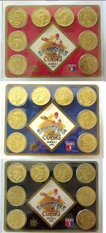 1992 Sport Stars Collector Coins - SEALED SETS (#1,#3) Baseball cards value