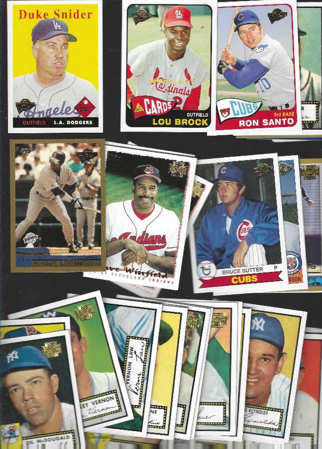2001-05 Topps Fan Favorites/Archvies - EXPLOSION - Bulk lot (343) assorted Baseball cards value