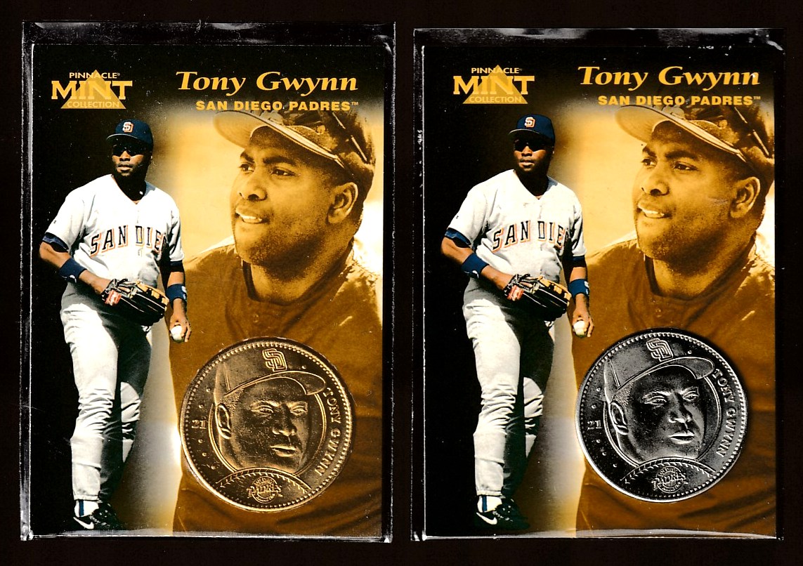 Tony Gwynn - 1997 Pinnacle Mint GOLD-PLATED COIN #21 with card !!! Baseball cards value