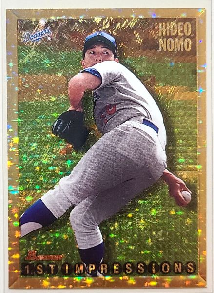 Hideo Nomo - 1995 Bowman #238 GOLD 1st IMPRESSIONS ROOKIE (Dodgers) Baseball cards value