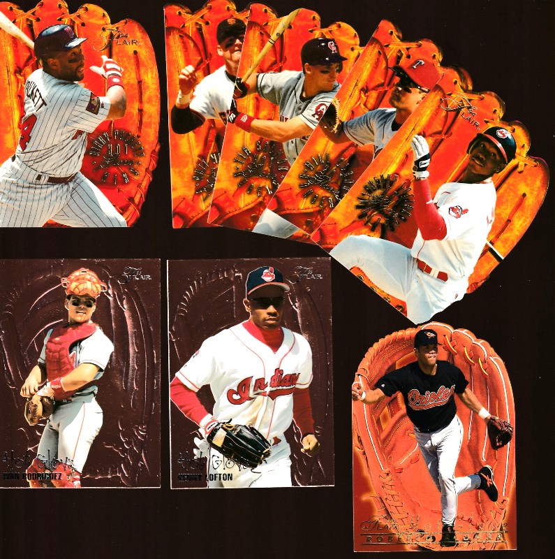 1994  -1996 Flair 'HOT GLOVE'  - Lot of (7) different Baseball cards value