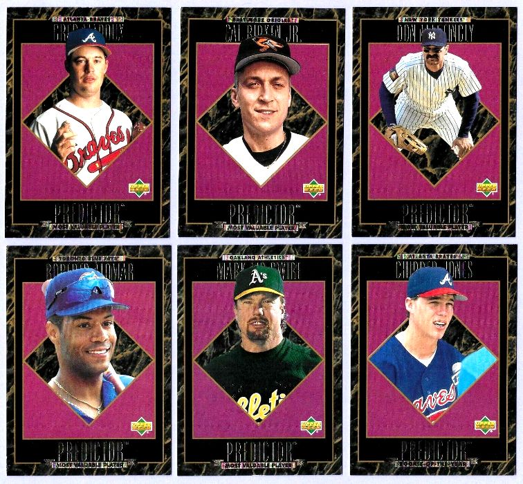 1995 Upper Deck - PREDICTOR Award Winners - Complete S2 Set (#H21-40) Baseball cards value