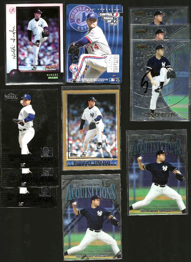 Hideki Irabu COLLECTION - Lot of (25) DIFFERENT with (11) diff. ROOKIES !! Baseball cards value
