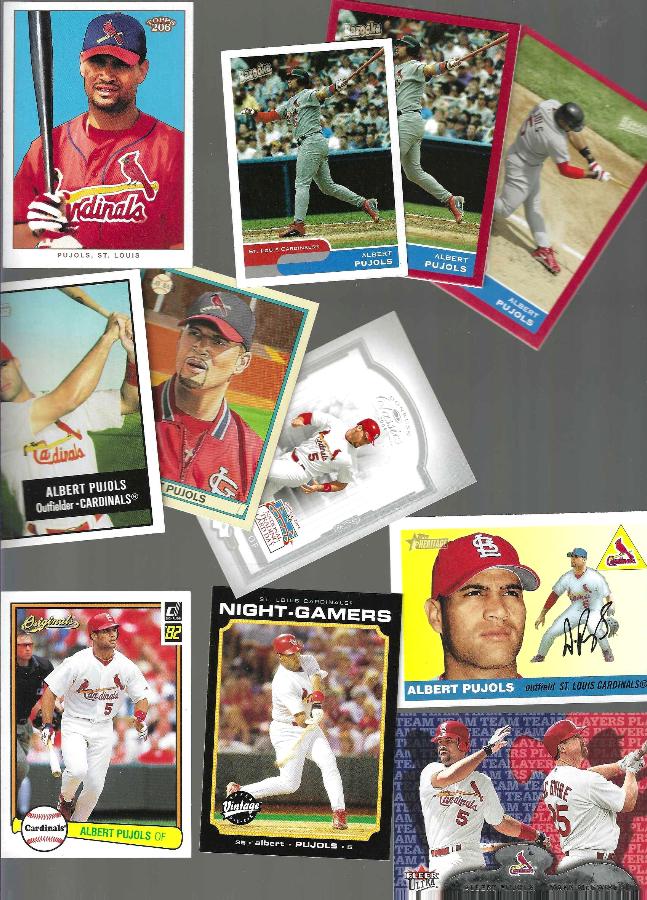 Albert Pujols -  2002-2006 - Lot of (11) different w/Inserts (Cardinals) Baseball cards value