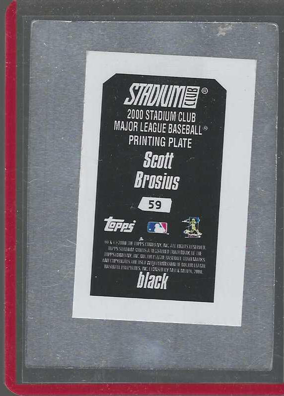  *** RARE 1-of-1 [1/1] *** Scott Brosius - 2000 Stadium Club BLACK PLATE Baseball cards value