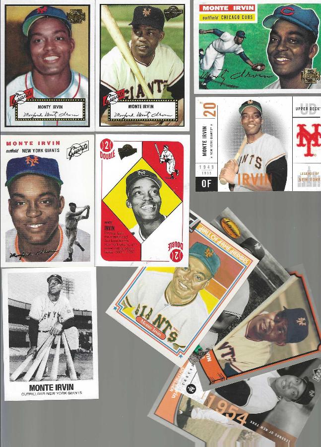 Monte Irvin - Lot of (14) DIFFERENT (1977-2005) (Giants,HOF) Baseball cards value