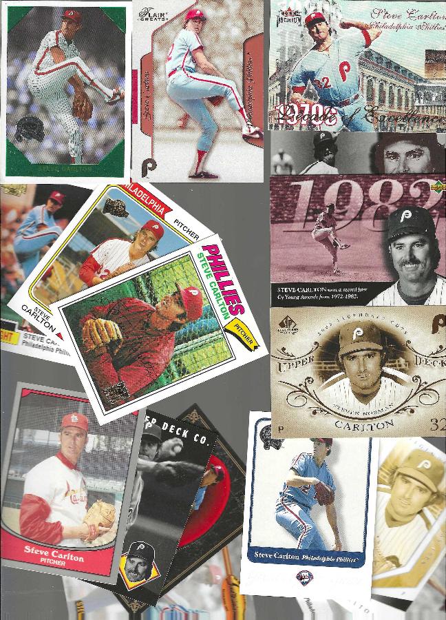 Steve Carlton - Lot of (16) different retro cards Baseball cards value