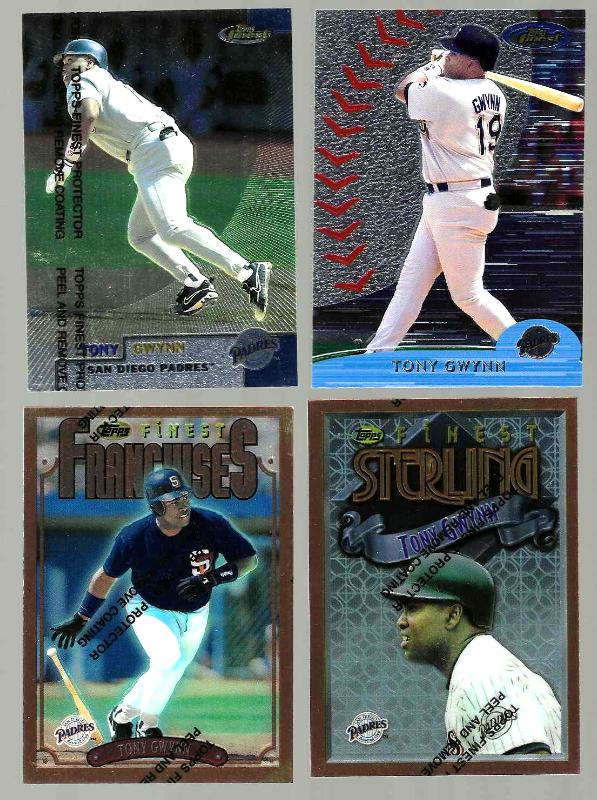 Tony Gwynn - 1999/2000 Topps Finest - Lot of (4) different inserts Baseball cards value