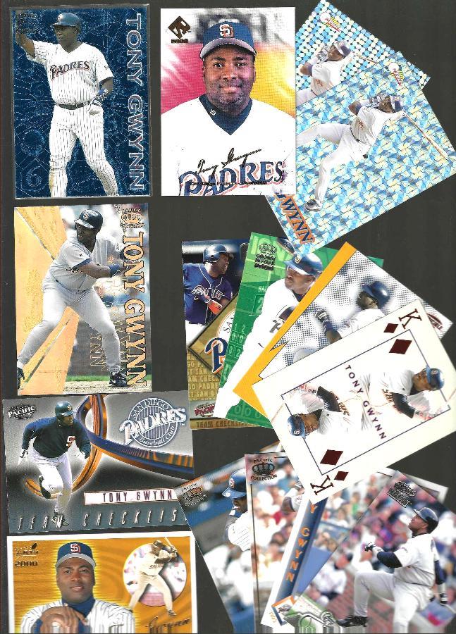 Tony Gwynn  - PACIFIC (1993-2000) - Lot of (16) diff. w/(7) Inserts + Promo Baseball cards value