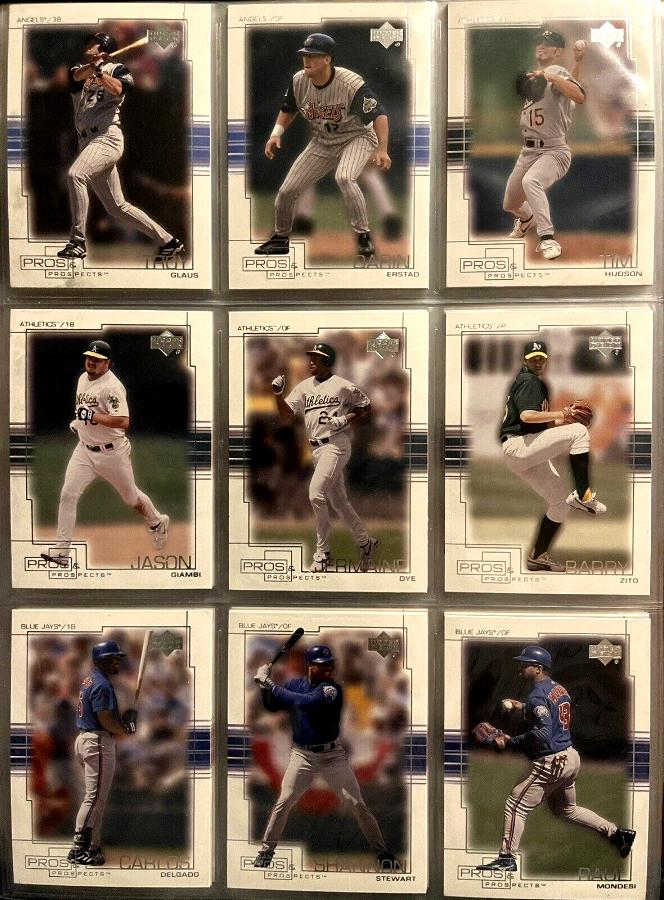 2001 Upper Deck PROS & PROSPECTS - COMPLETE base SET (#1-90) Baseball cards value