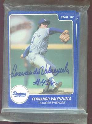 Fernando Valenzuela - 1987 Star Company AUTOGRAPHED Complete 13-card set Baseball cards value