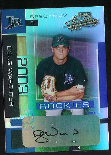  Doug Waechter - 2003 Playoff Absolute Mem. #180 AUTOGRAPH (Devil Rays) Baseball cards value