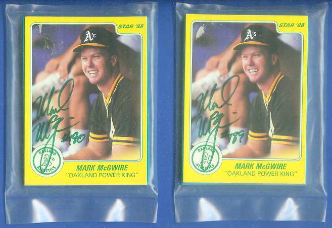 Mark McGwire - 1988 Star Company AUTOGRAPHED #189 Complete 11-card set Baseball cards value