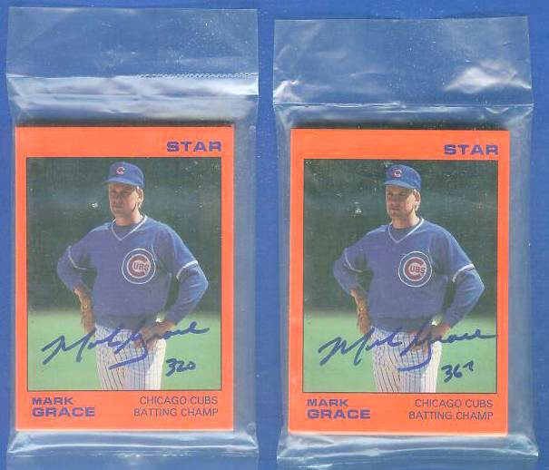  Mark Grace - 1988/89 Star Company AUTOGRAPHED #320 Complete 11-card set Baseball cards value