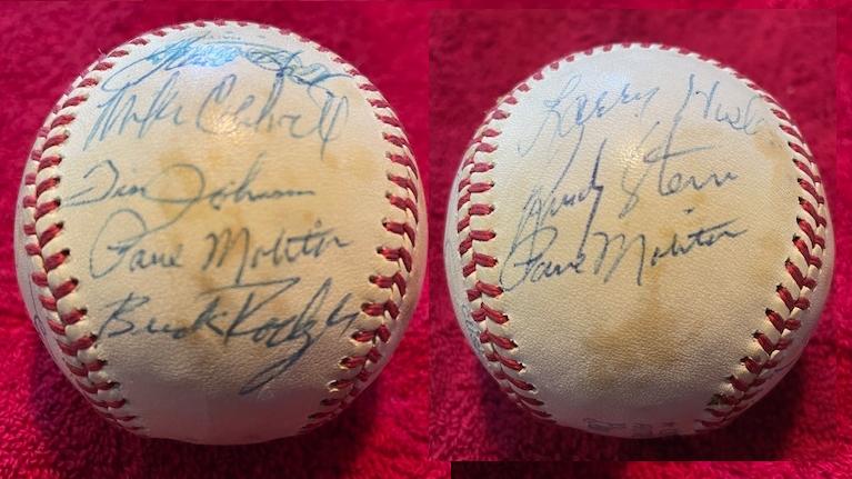  1986 Brewers - Team Signed/AUTOGRAPHED baseball [#14b] w/15 Signatures Baseball cards value