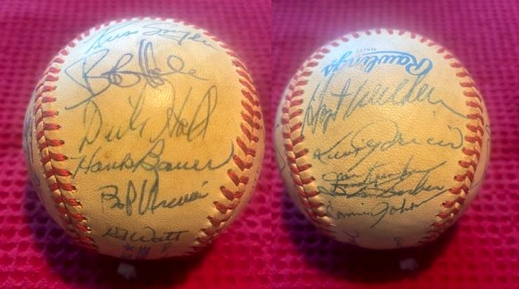   Old Timers Game, 1984 Orioles - Autographed Baseball [#14j] 21 Signatures Baseball cards value