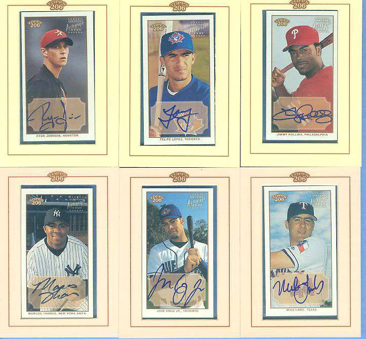  Marcus Thames - 2002 Topps T-206 AUTOGRAPH (Yankees) Baseball cards value